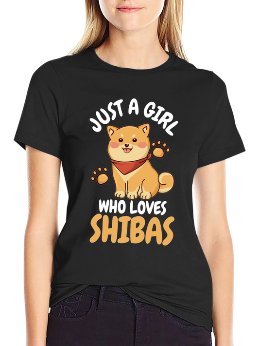 Shiba Inu Lover T-Shirt - Just a Girl Who Loves Shibas