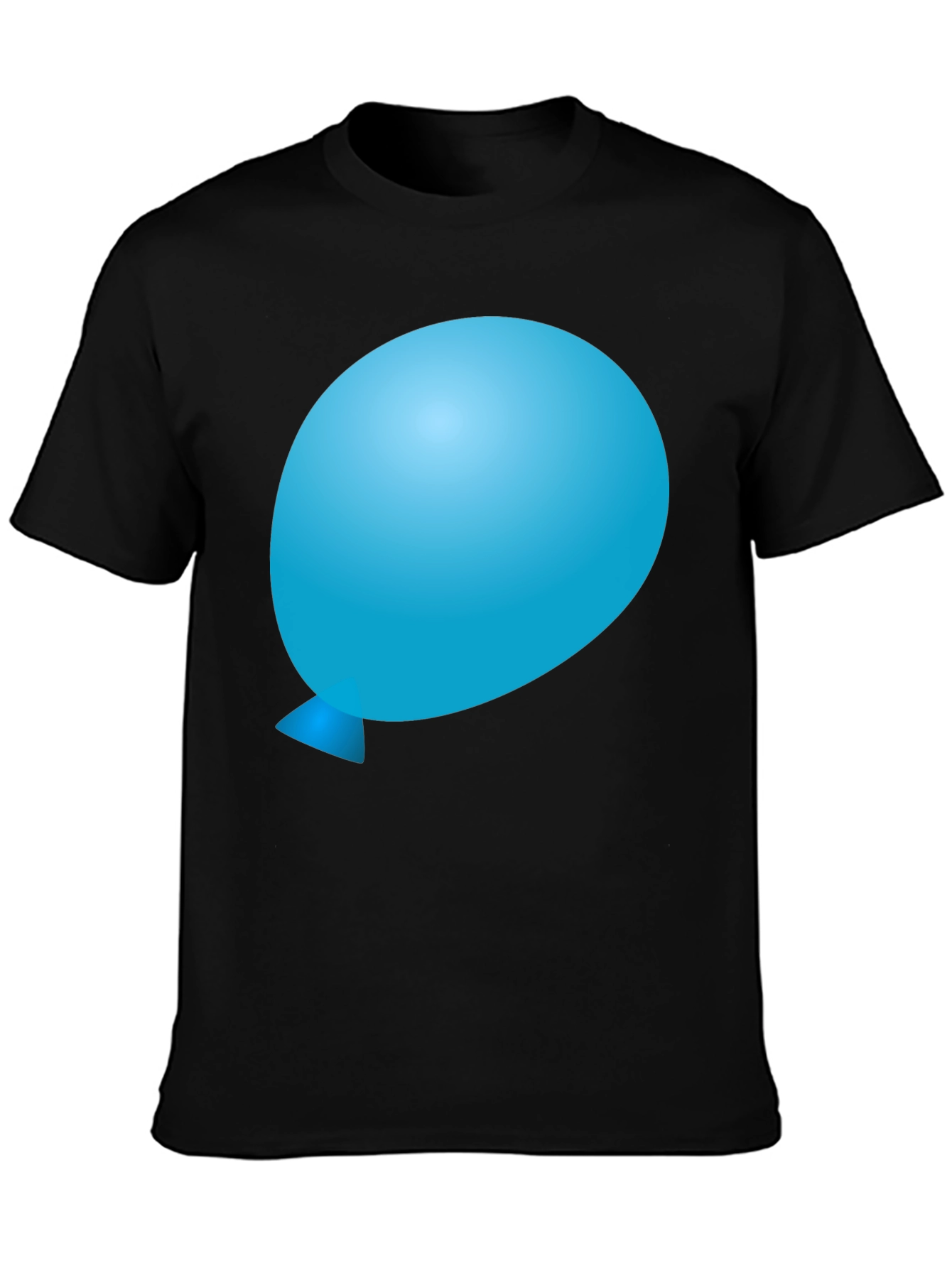 Balloon Graphic Tee - Soft Black Cotton Comfort