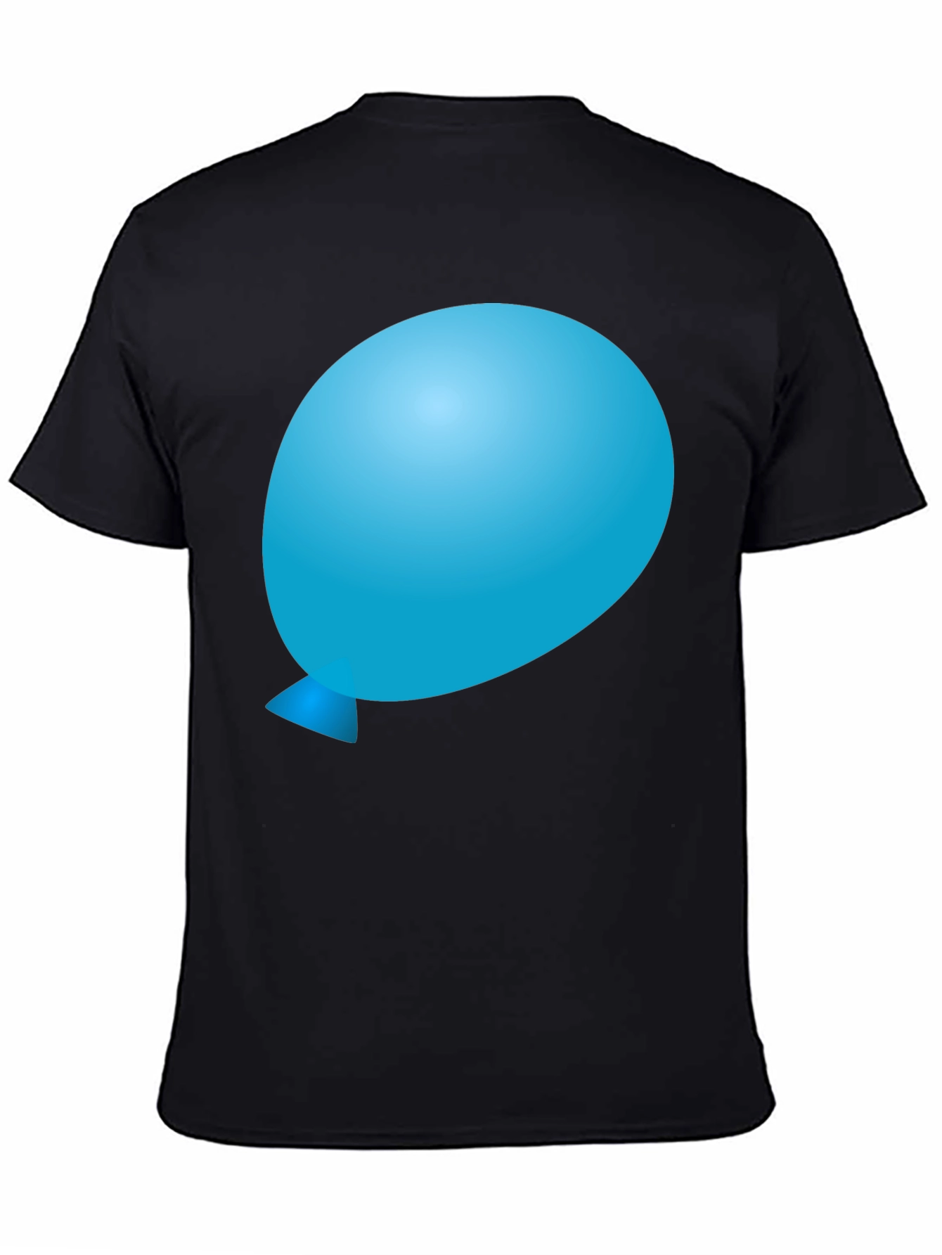 Balloon Graphic Tee - Soft Black Cotton Comfort