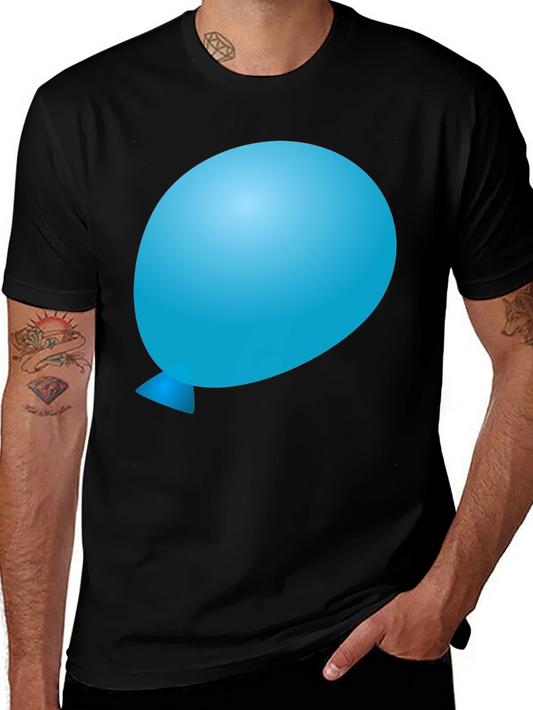 Balloon Graphic Tee - Soft Black Cotton Comfort