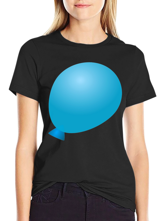 Balloon Graphic Tee - Soft Black Cotton Comfort