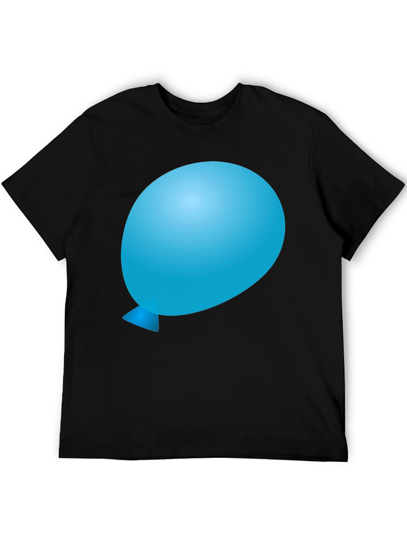 Balloon Graphic Tee - Soft Black Cotton Comfort