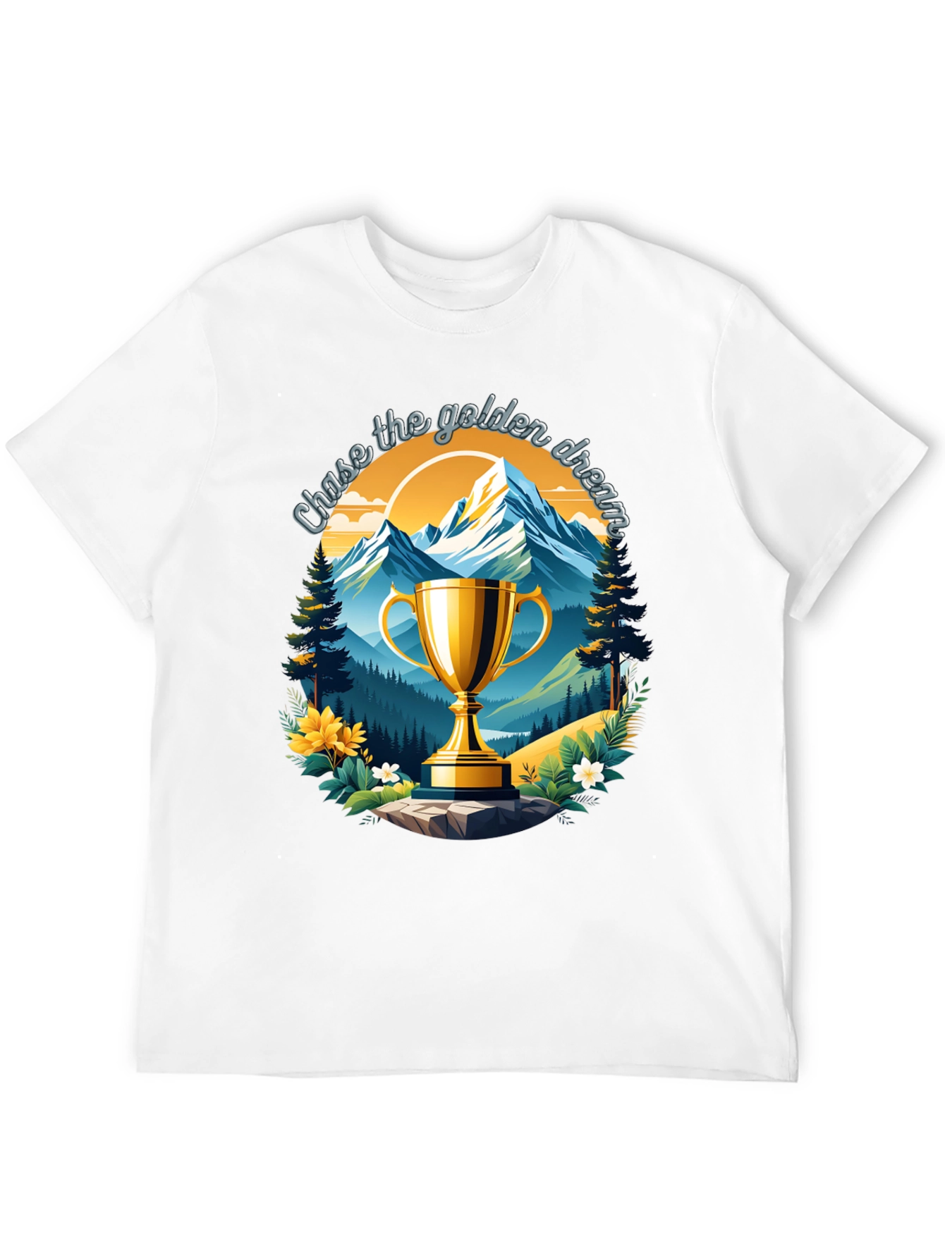 Golden Dream Graphic Tee - Chase Your Goals