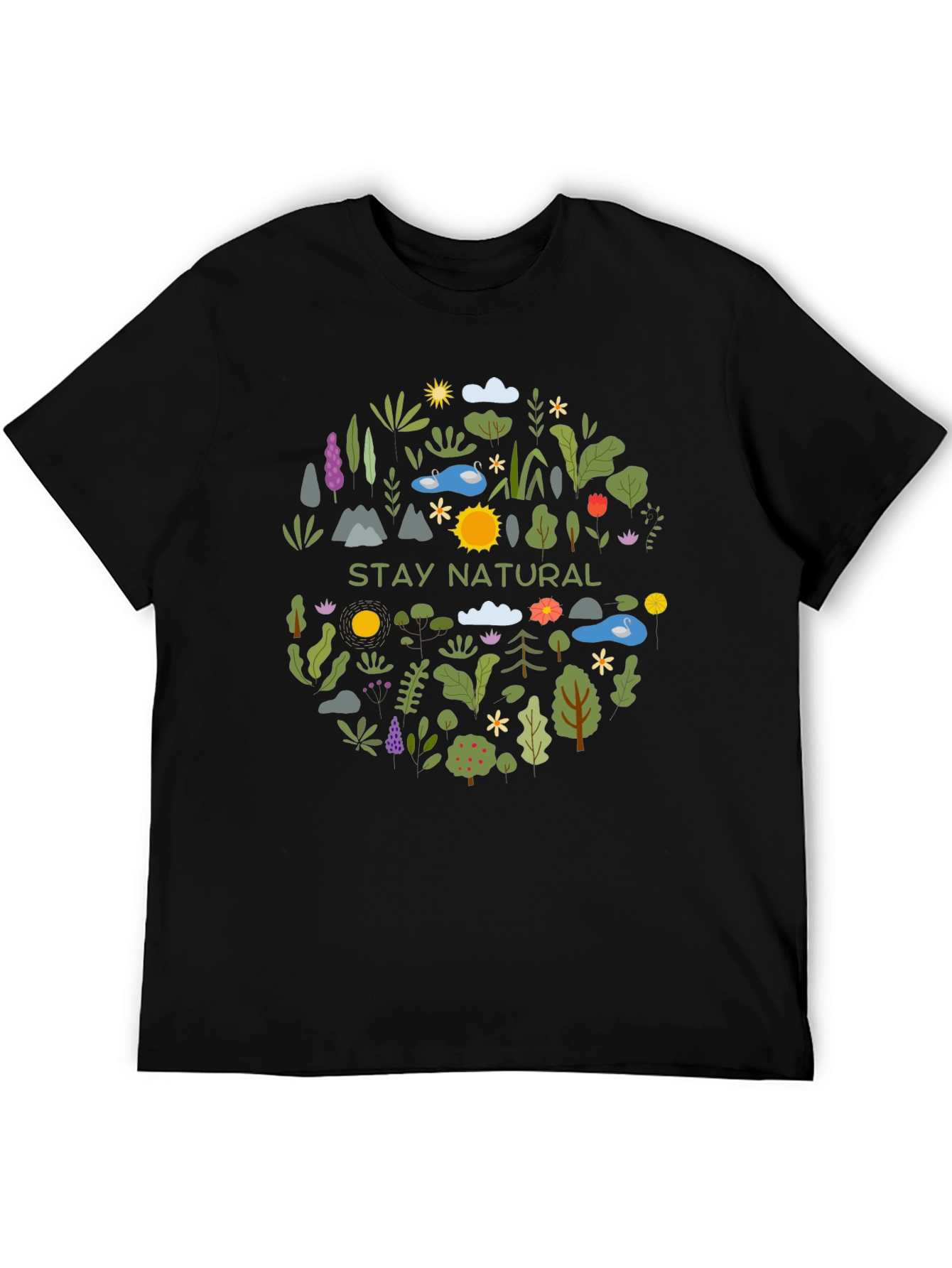 Stay Natural Graphic Tee - Nature Lover T-Shirt