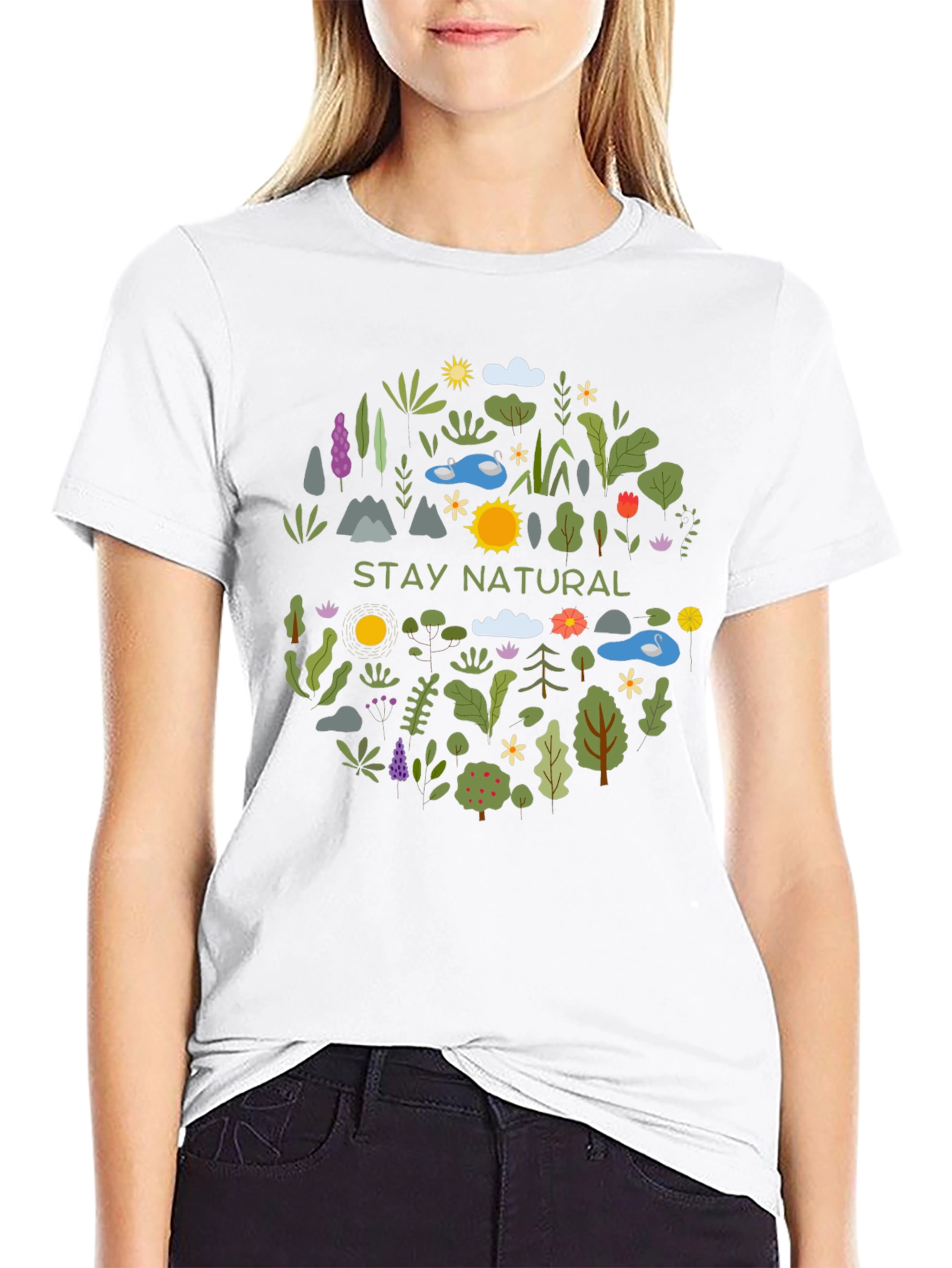 Stay Natural Graphic Tee - Nature Lover T-Shirt