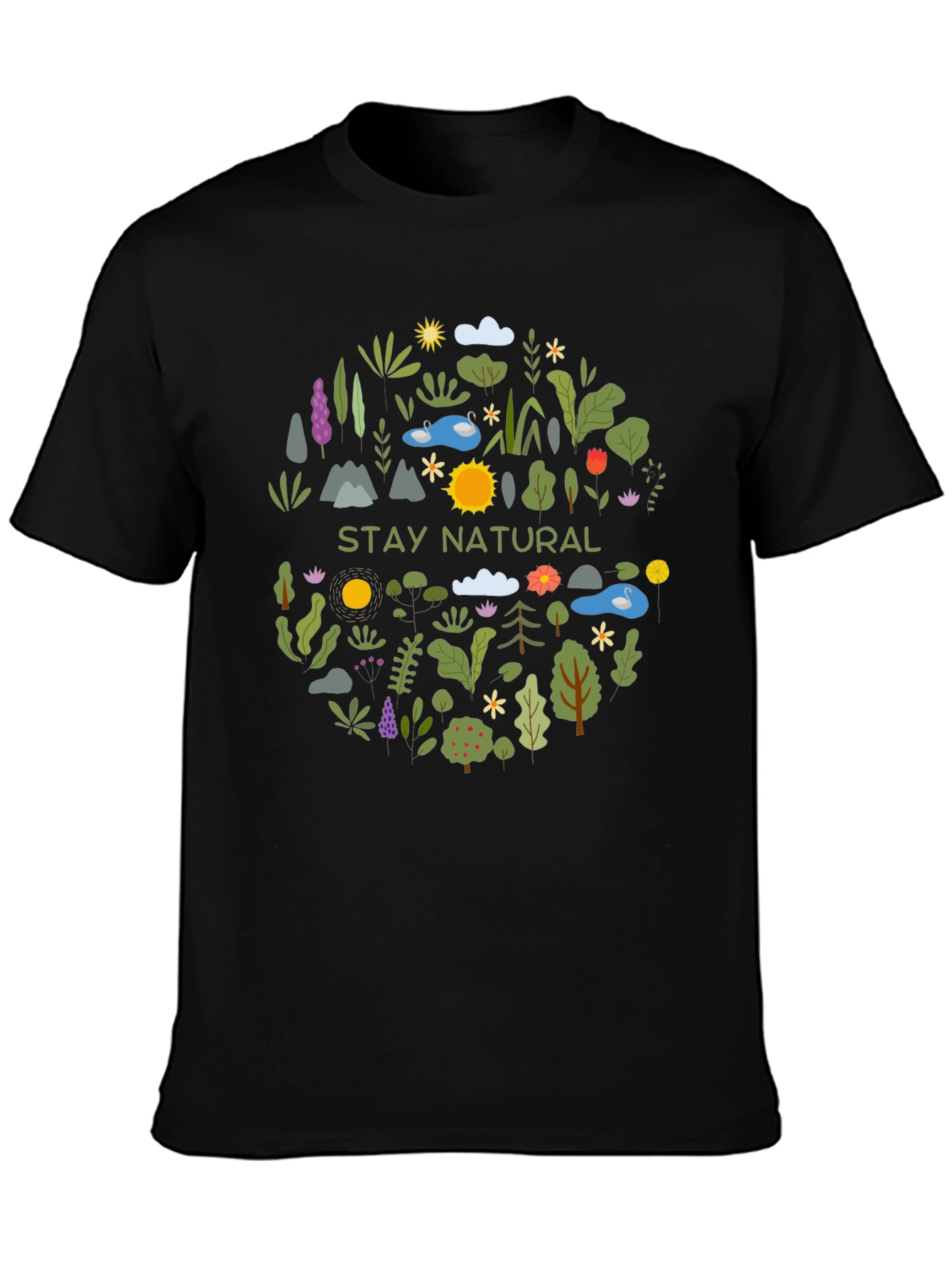 Stay Natural Graphic Tee - Nature Lover T-Shirt