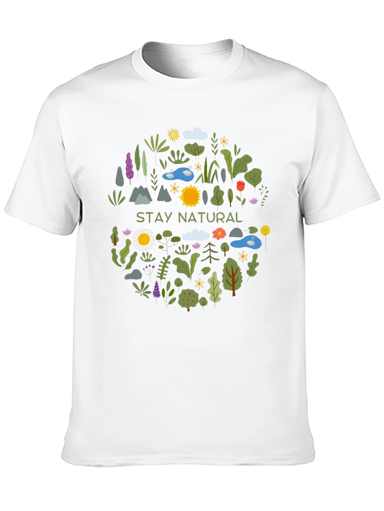 Stay Natural Graphic Tee - Nature Lover T-Shirt