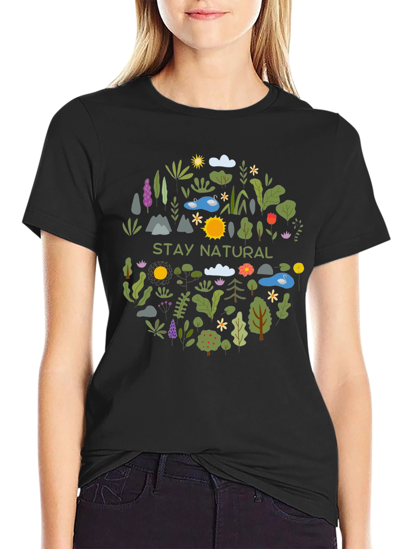 Stay Natural Graphic Tee - Nature Lover T-Shirt