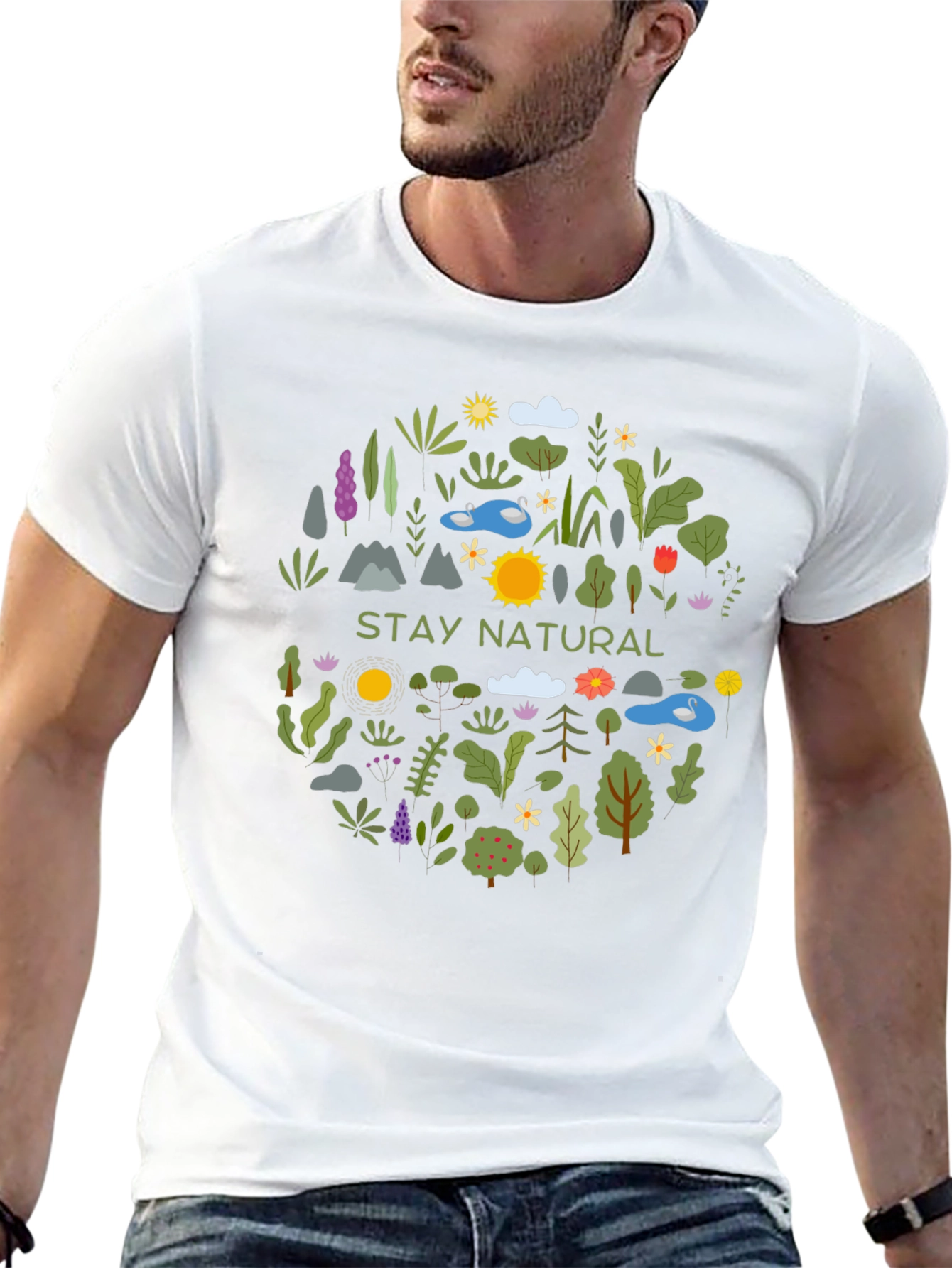 Stay Natural Graphic Tee - Nature Lover T-Shirt
