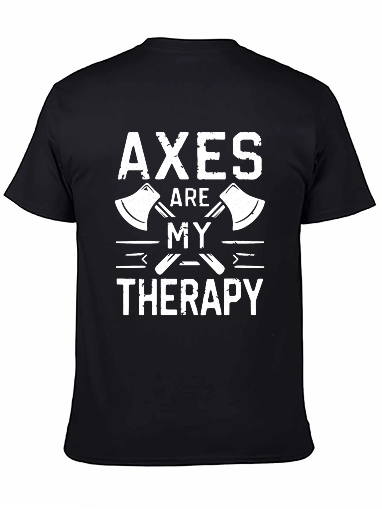 Axes Are My Therapy T-Shirt - Black Graphic Tee