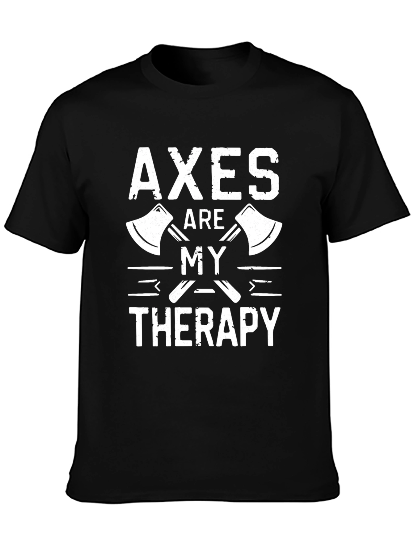 Axes Are My Therapy T-Shirt - Black Graphic Tee