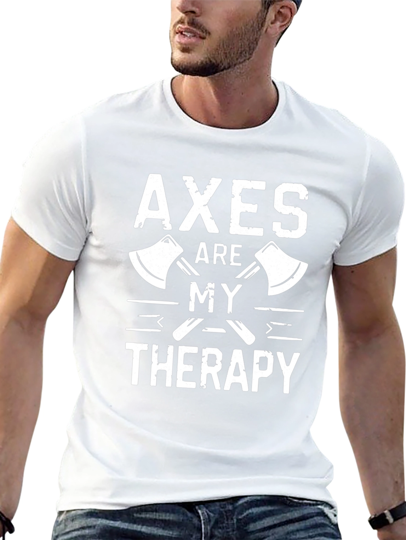 Axes Are My Therapy T-Shirt - Black Graphic Tee