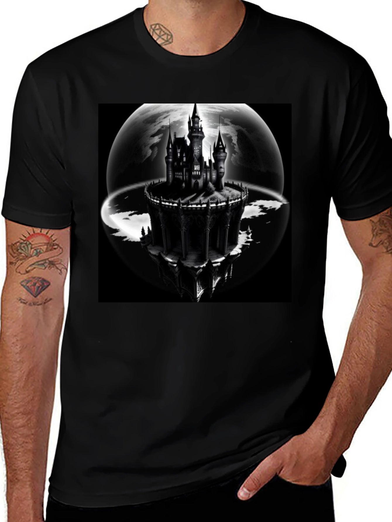 Castle Graphic Black T-Shirt