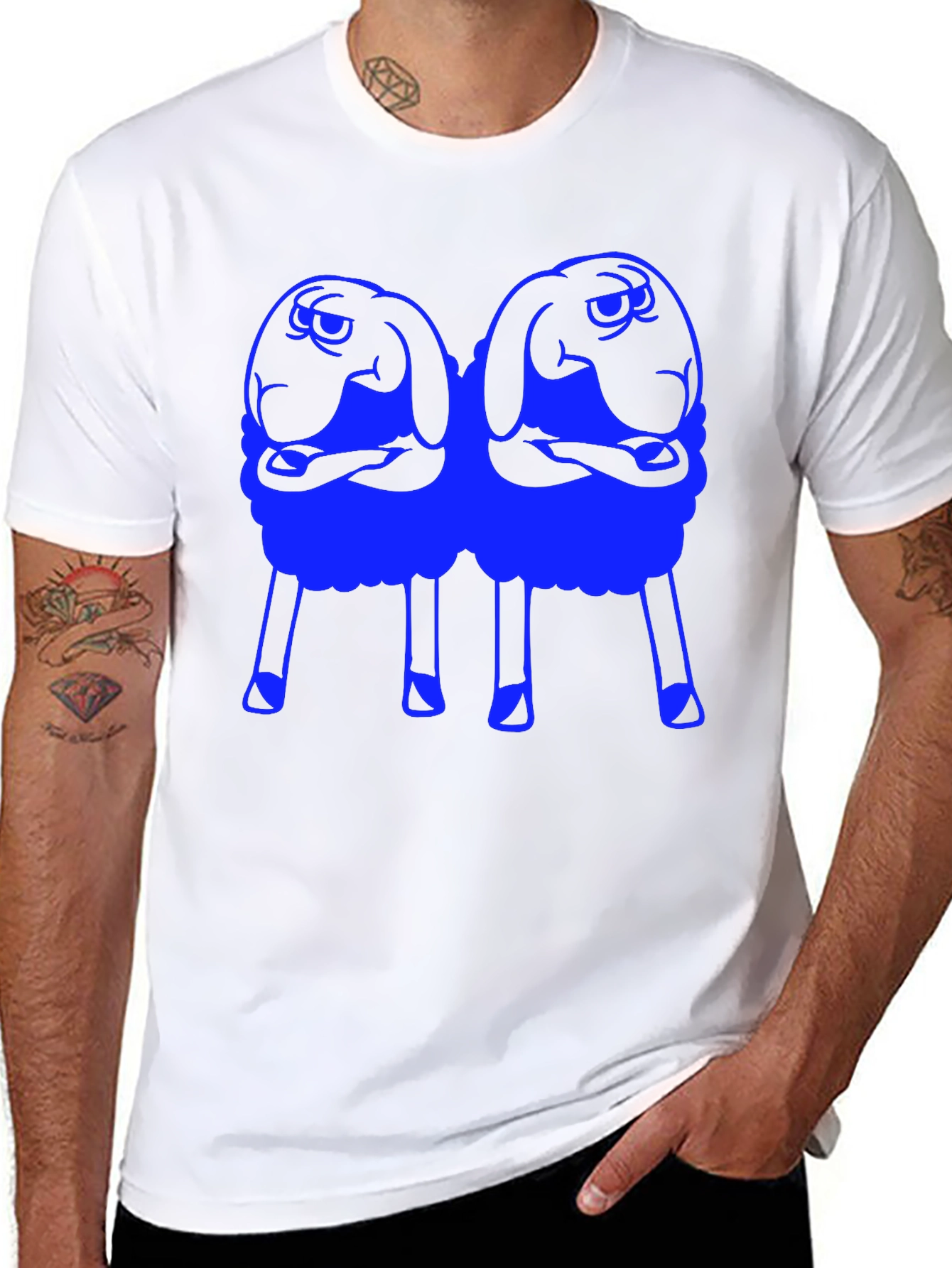Two Sheep Black T-Shirt