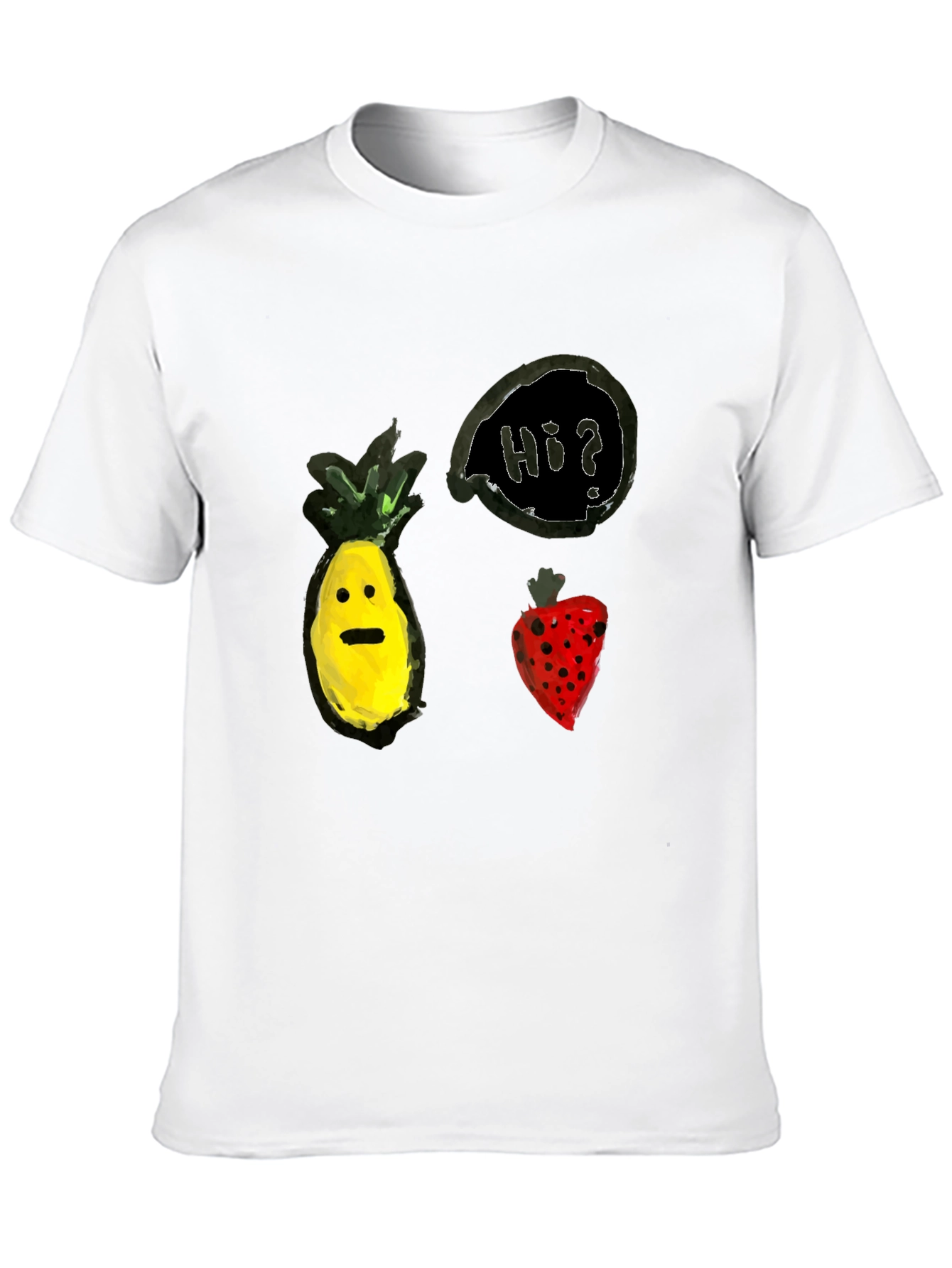Pineapple & Strawberry Hi? Graphic Tee