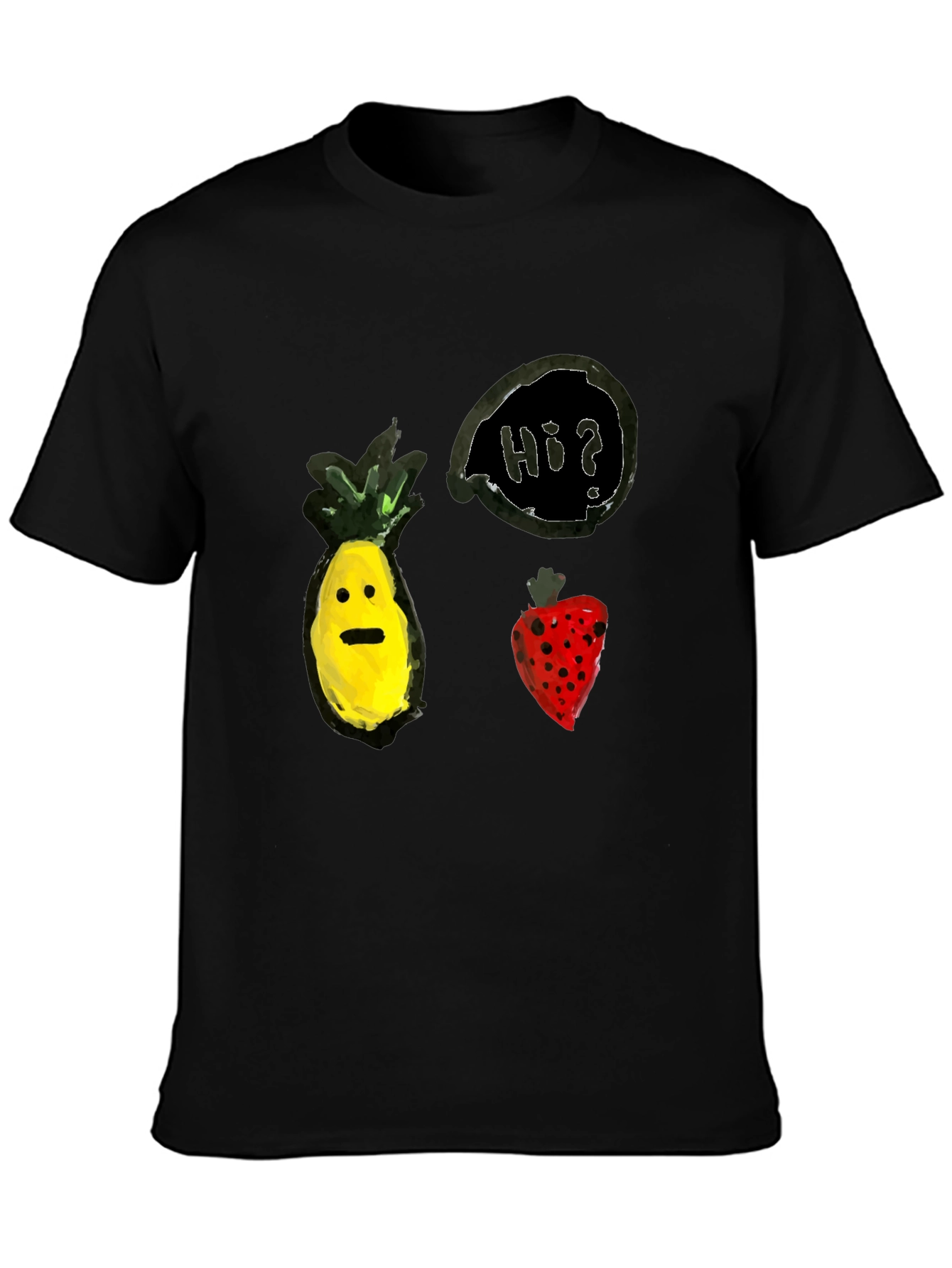 Pineapple & Strawberry Hi? Graphic Tee