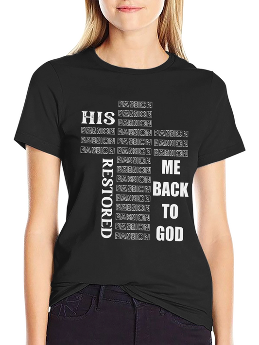 His Passion Restored Black Graphic Tee