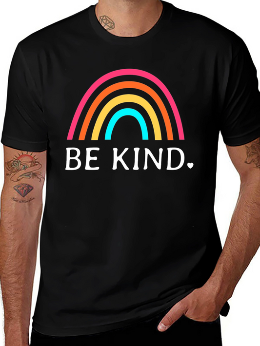 Be Kind Rainbow T-Shirt - Trendy Graphic Tee