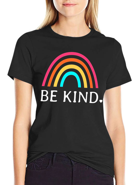 Be Kind Rainbow T-Shirt - Trendy Graphic Tee