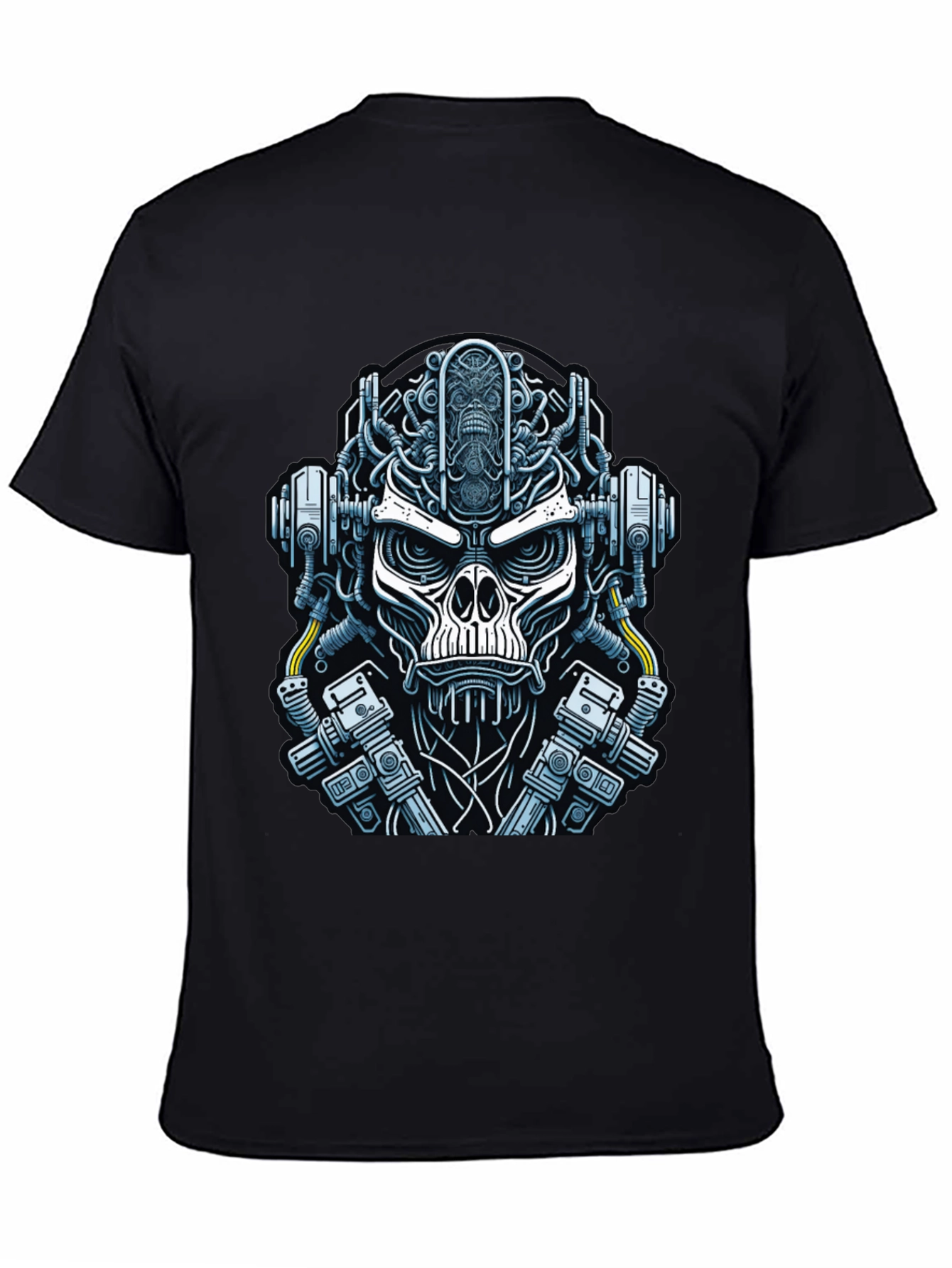 Cyberpunk Skull Graphic T-Shirt