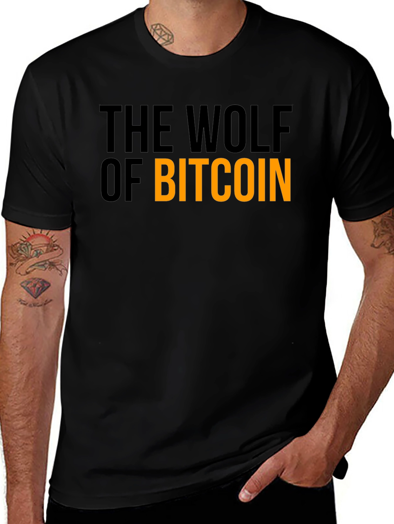 The Wolf of Bitcoin Black T-Shirt