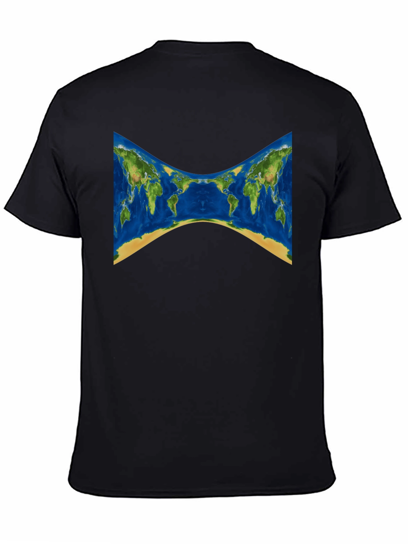 World Map Graphic Tee - Stylish Black T-Shirt