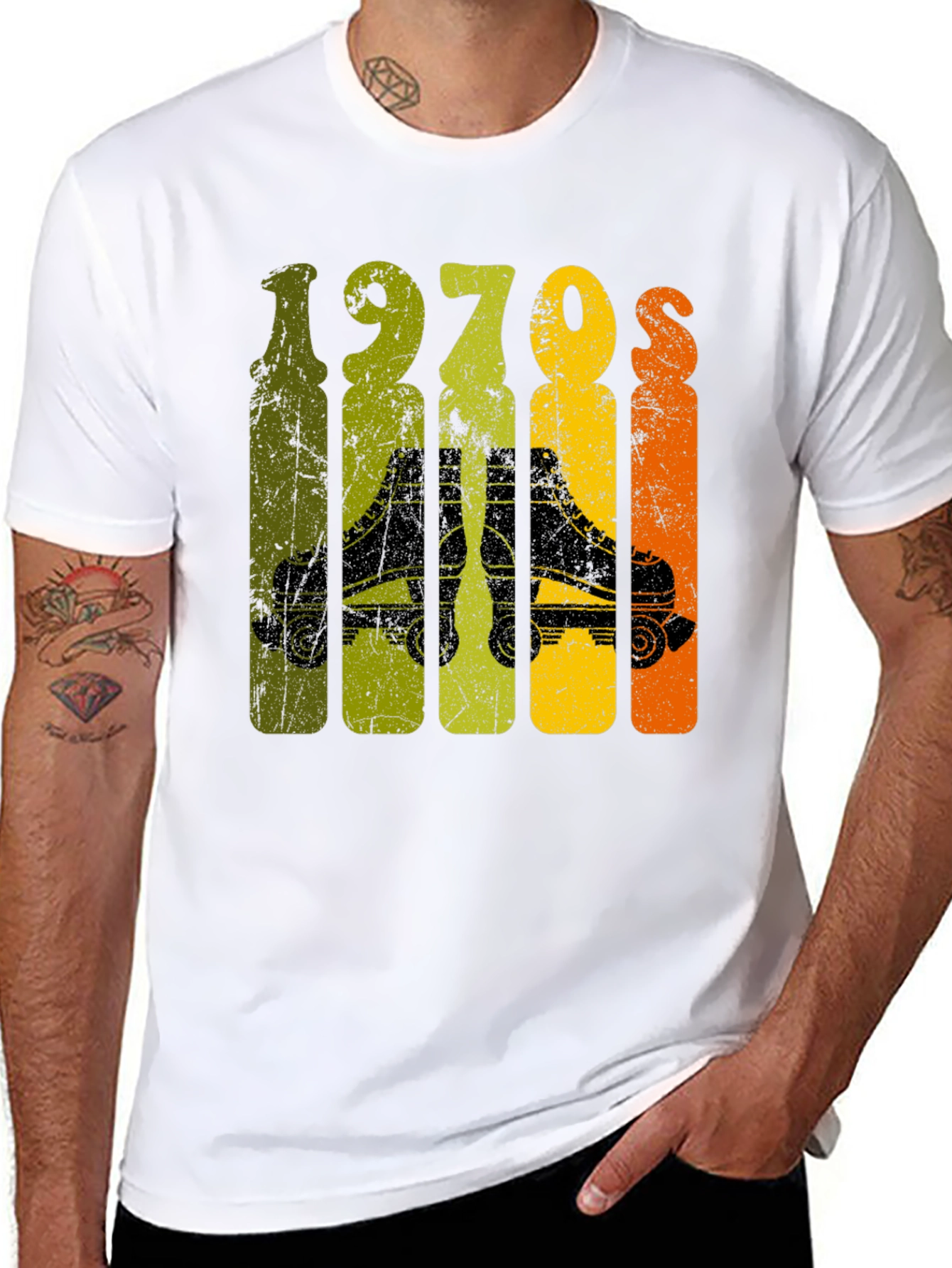 Retro 1970s Roller Skate T-Shirt