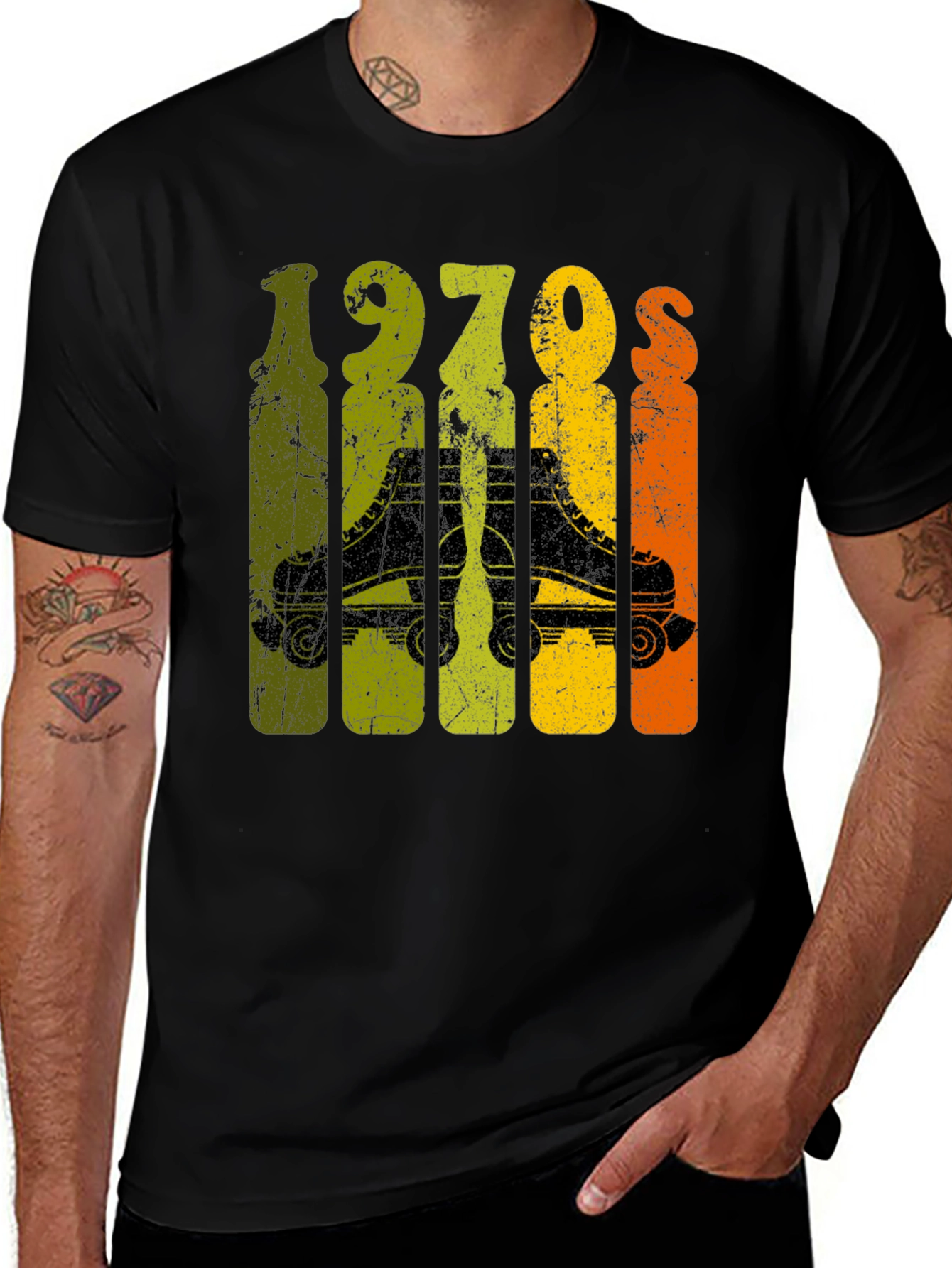 Retro 1970s Roller Skate T-Shirt