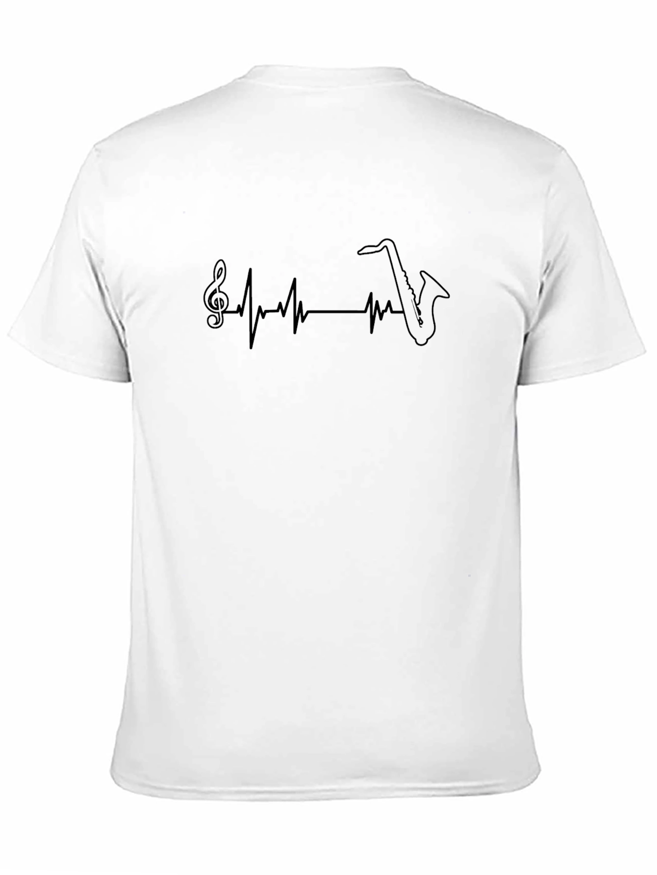 Music Heartbeat Saxophone Graphic Tee