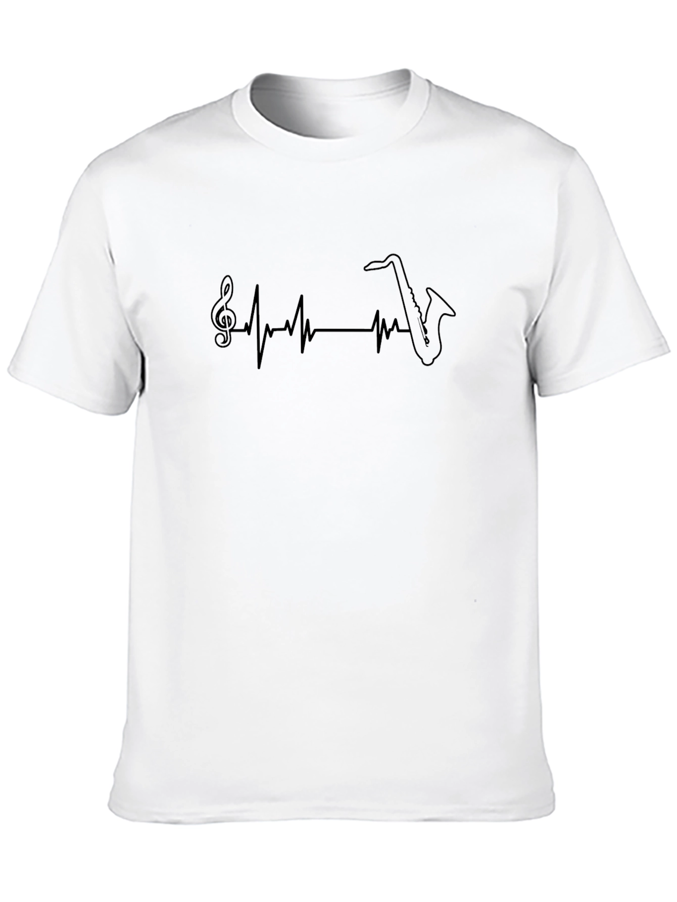 Music Heartbeat Saxophone Graphic Tee