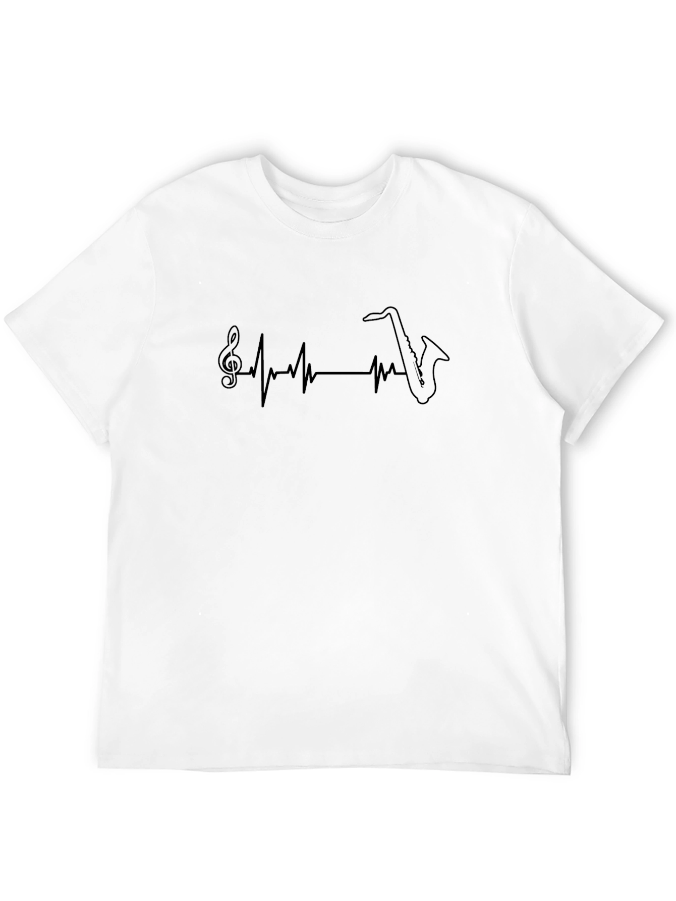 Music Heartbeat Saxophone Graphic Tee