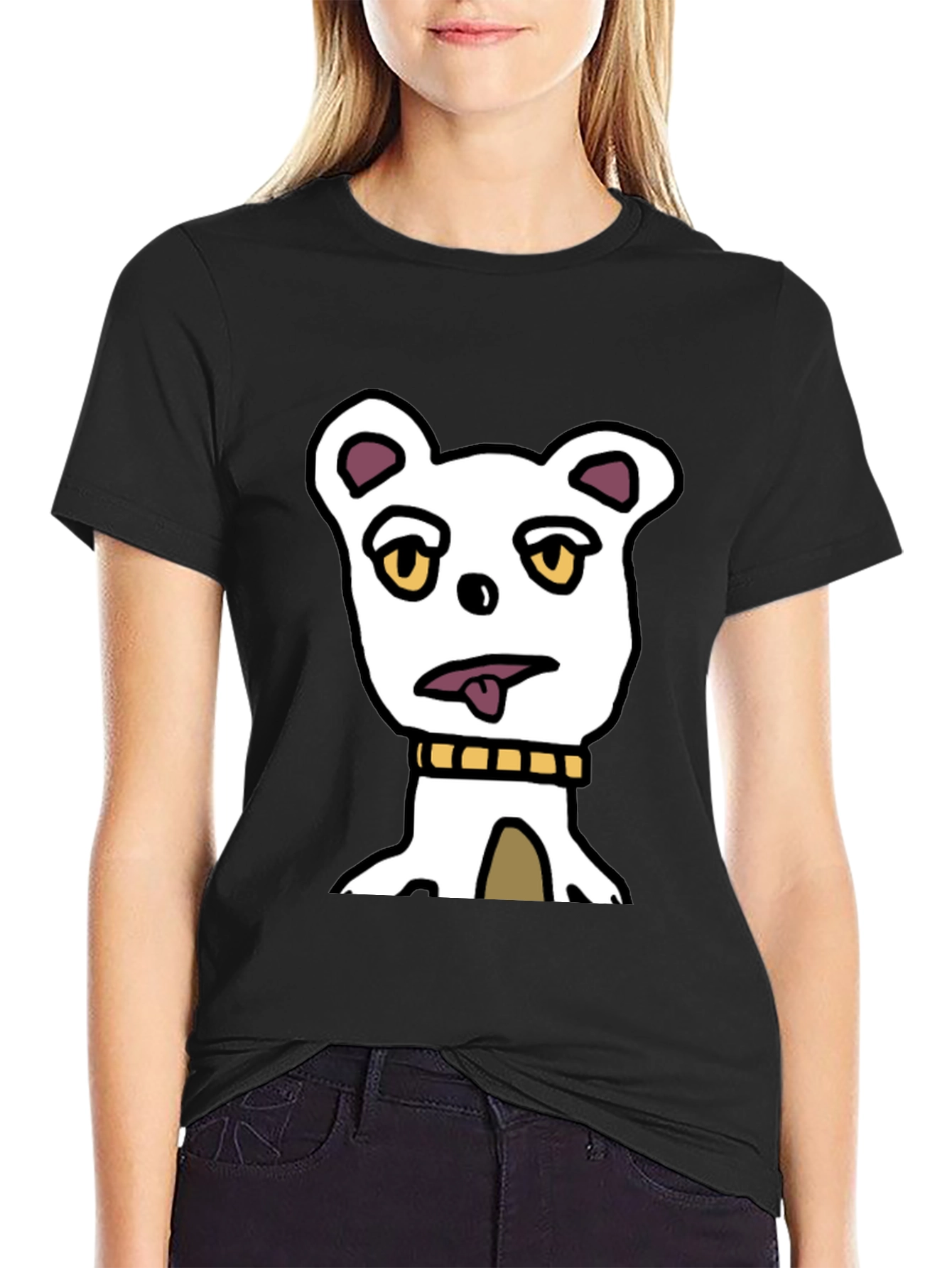 Funny Dog Graphic T-Shirt - Black