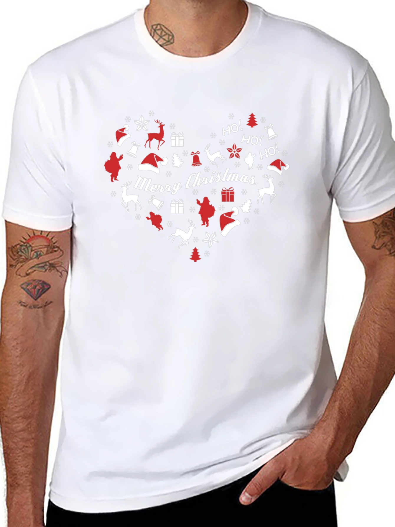 Festive Christmas Heart Graphic Tee