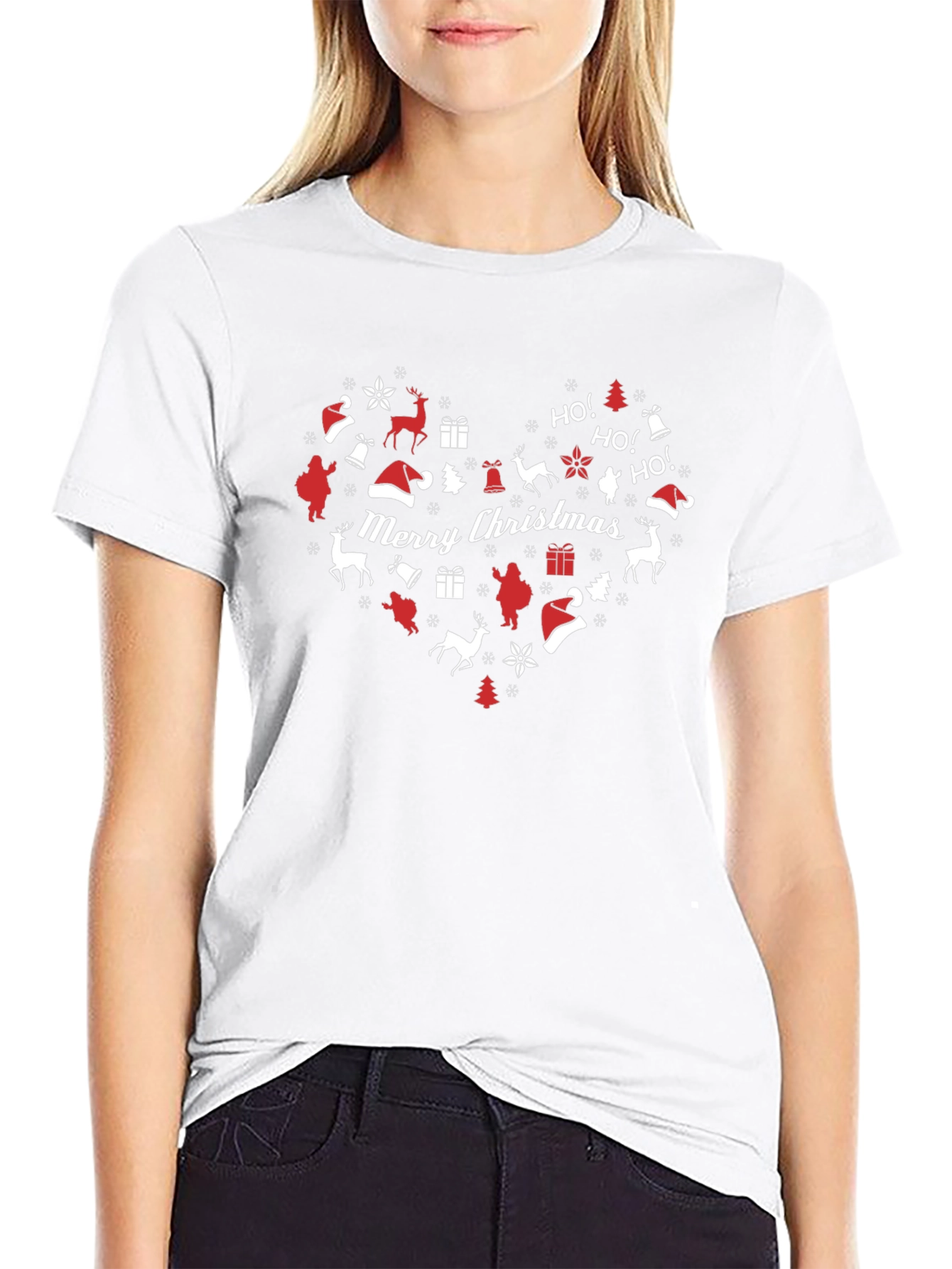 Festive Christmas Heart Graphic Tee