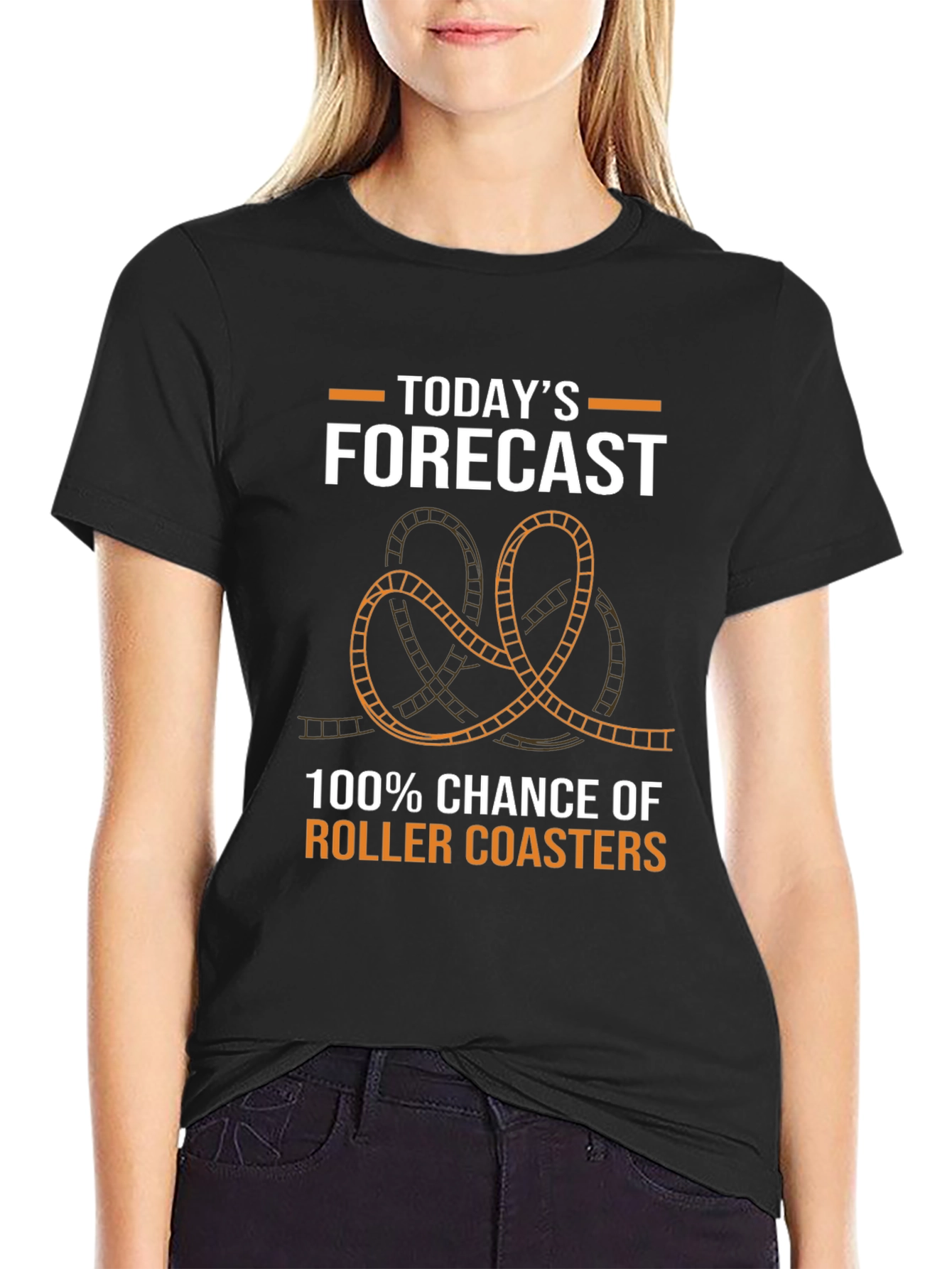 Roller Coaster Forecast T-Shirt: Fun Theme Park Apparel