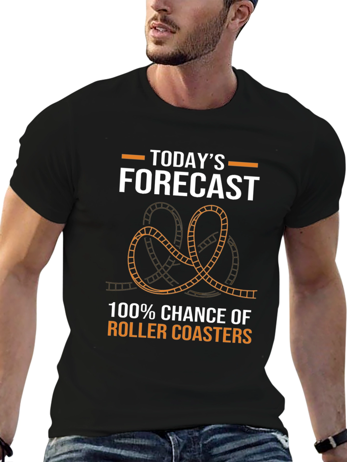 Roller Coaster Forecast T-Shirt: Fun Theme Park Apparel