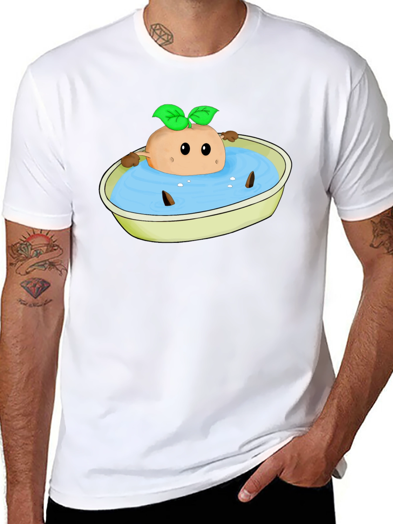 Funny Potato Bath T-Shirt