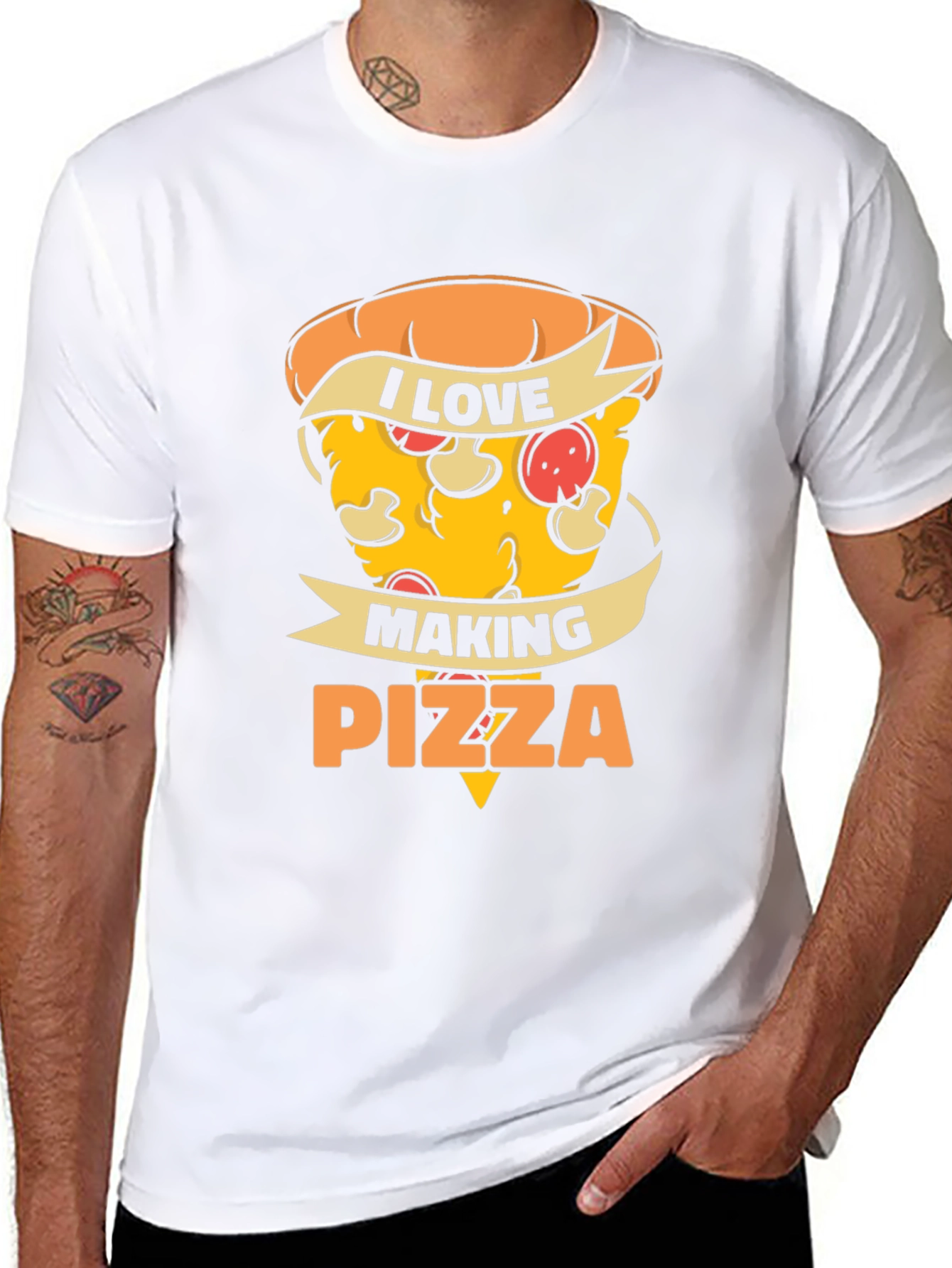 I Love Making Pizza T-Shirt - Black