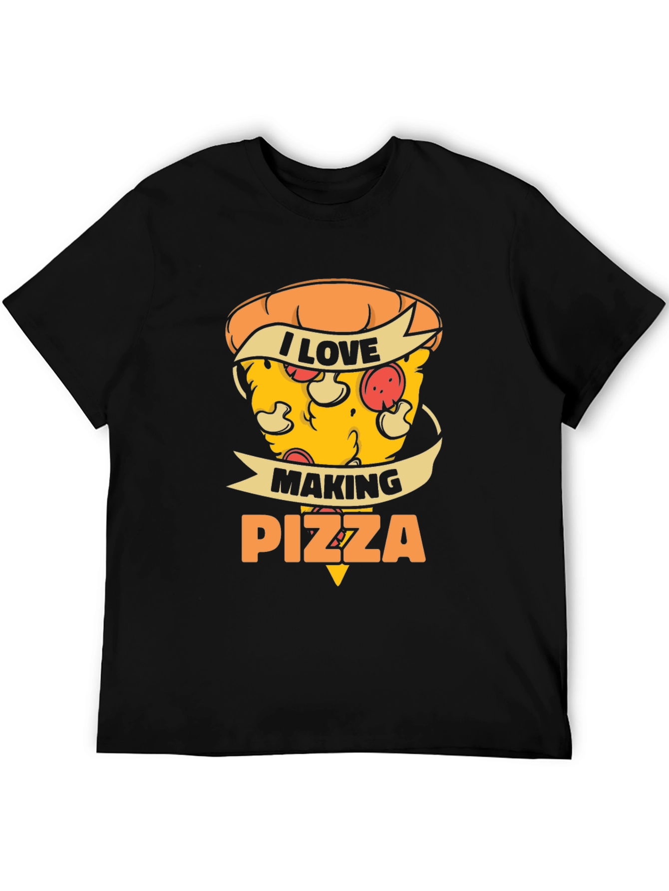 I Love Making Pizza T-Shirt - Black