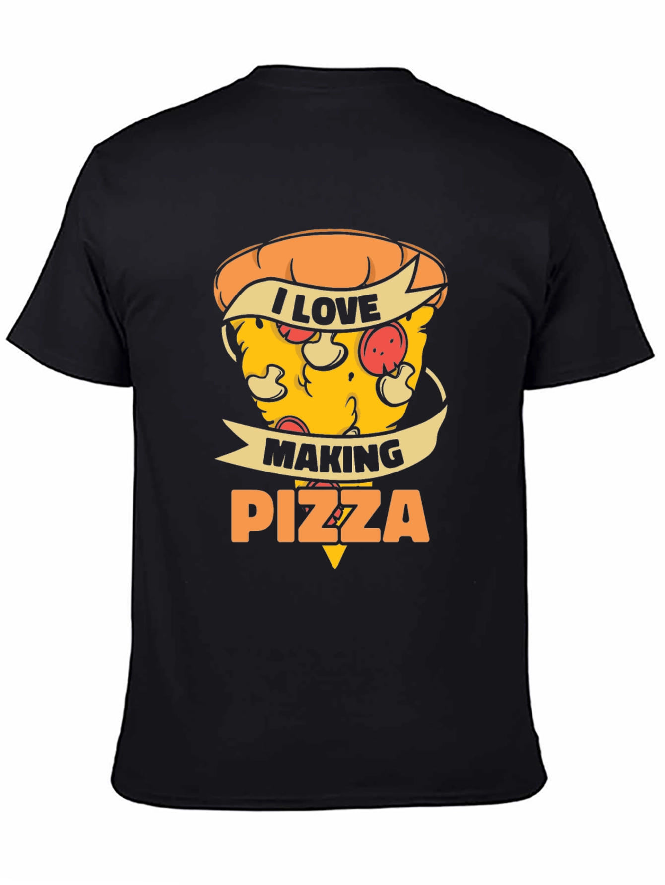 I Love Making Pizza T-Shirt - Black