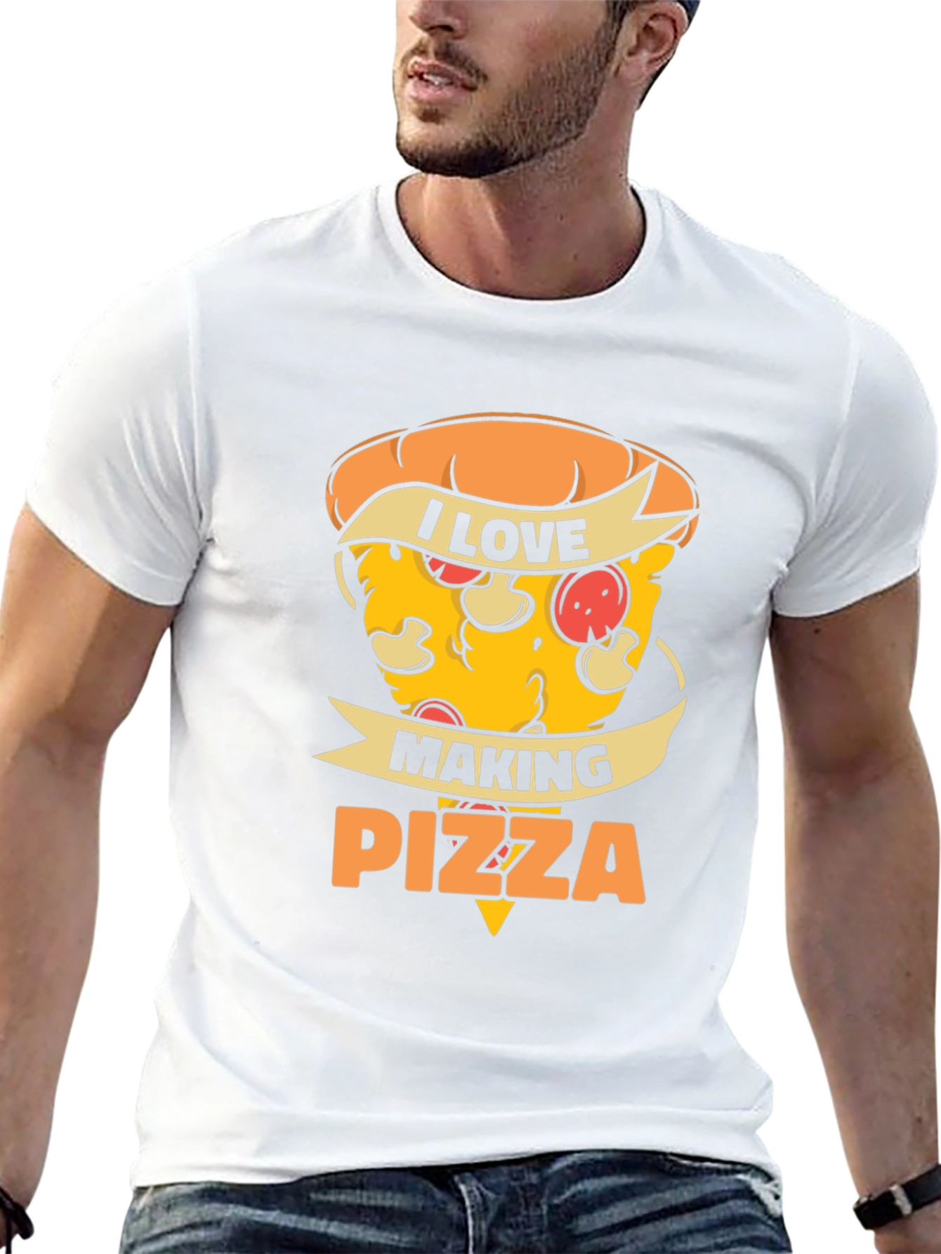 I Love Making Pizza T-Shirt - Black