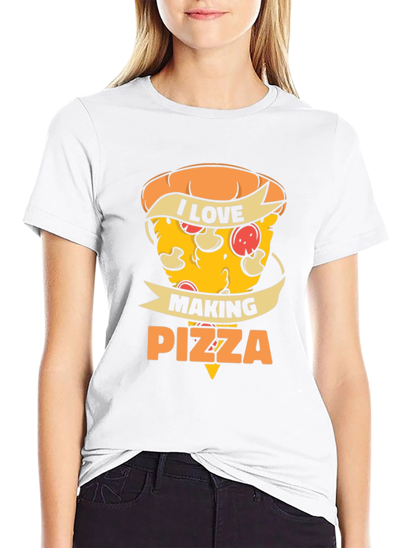 I Love Making Pizza T-Shirt - Black