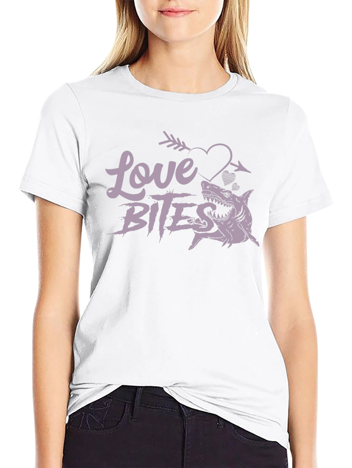 Love Bites Shark Valentines Day T-Shirt