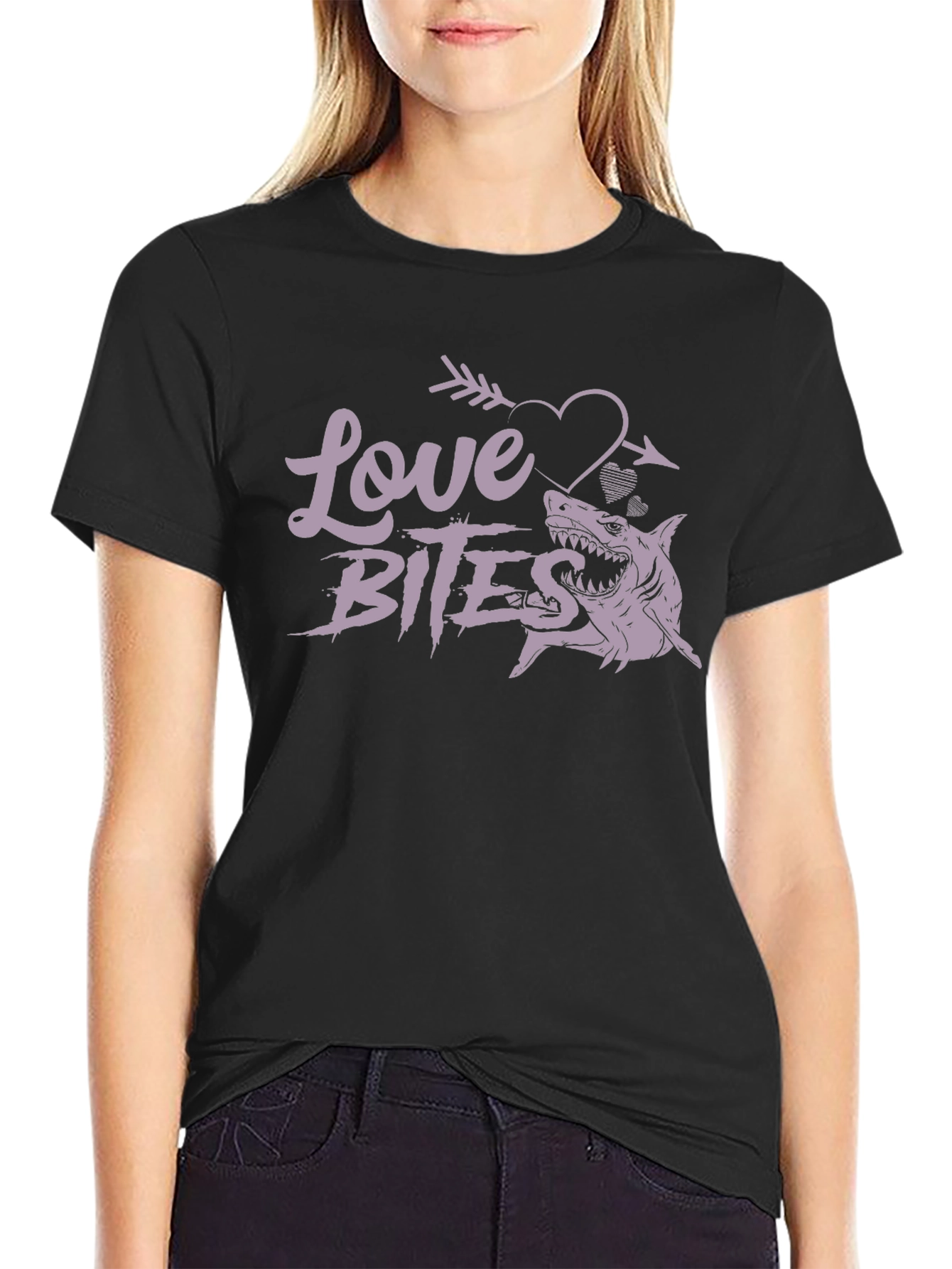 Love Bites Shark Valentines Day T-Shirt