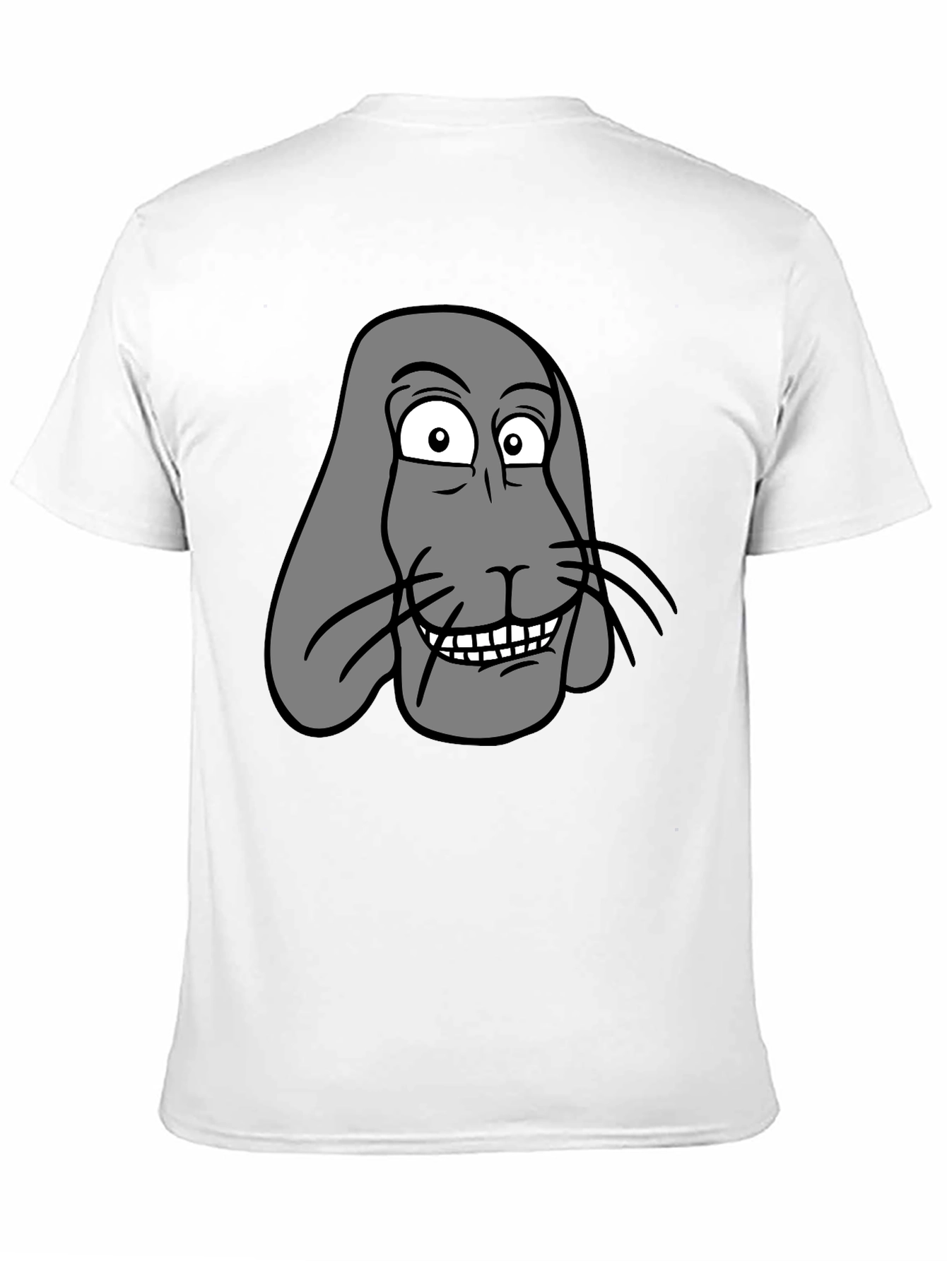 Funny Cartoon Animal Graphic Print Black T-Shirt