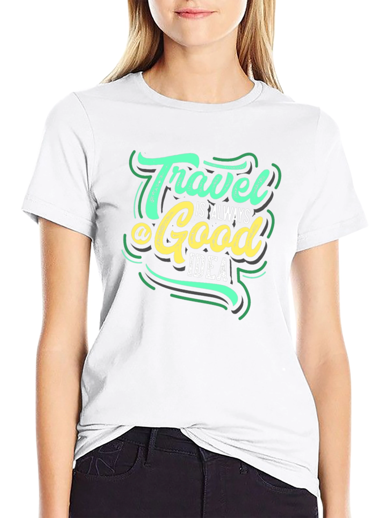 Travel is Always a Good Idea Black T-Shirt