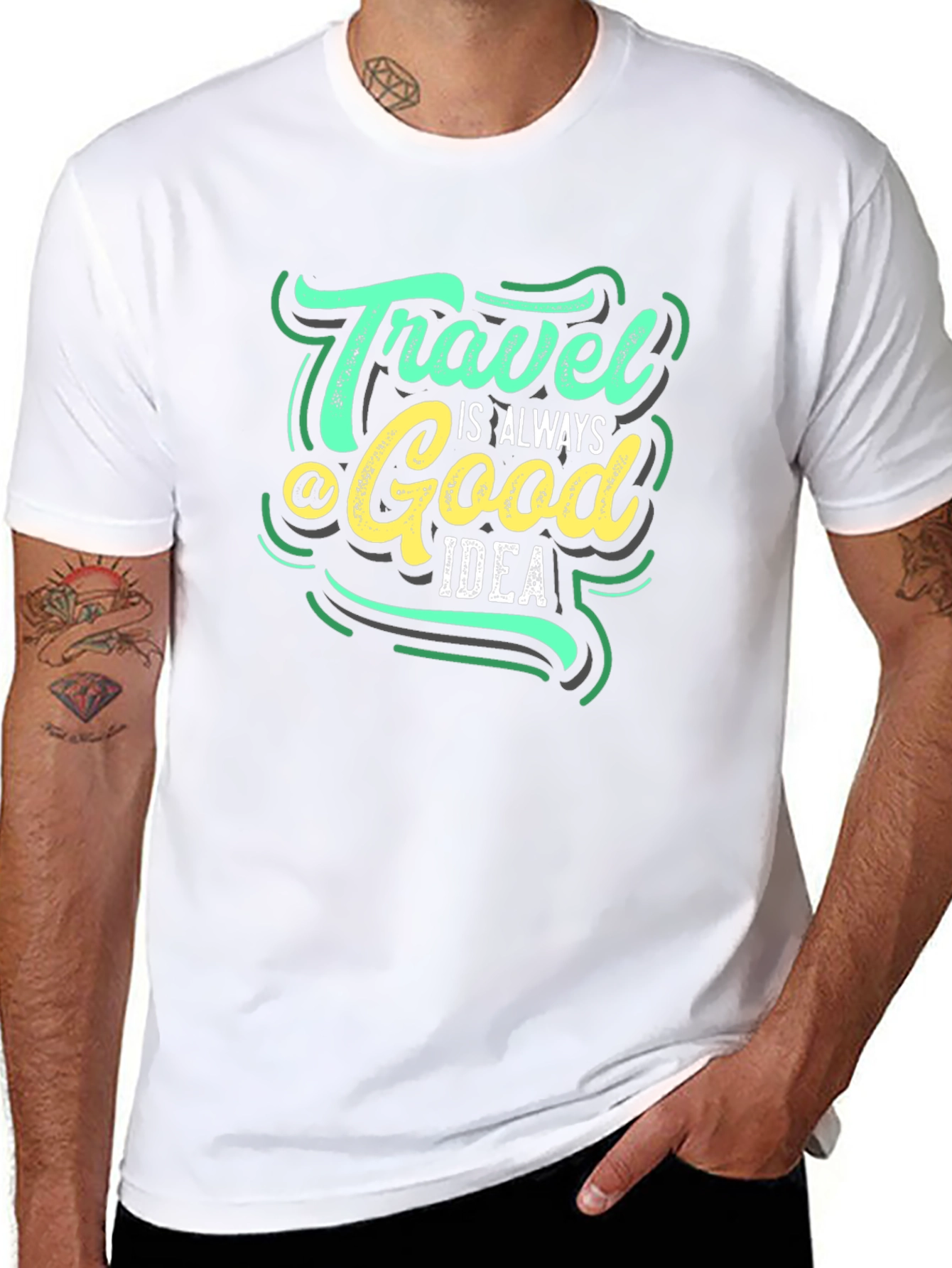 Travel is Always a Good Idea Black T-Shirt