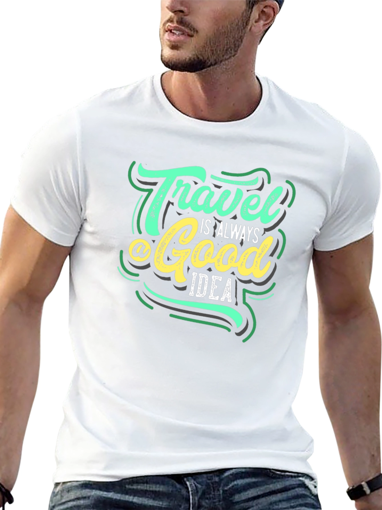 Travel is Always a Good Idea Black T-Shirt