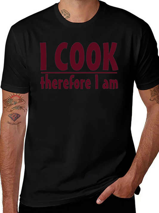 I Cook Therefore I Am Graphic Tee - Black