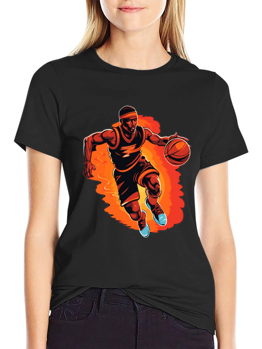 Basketball Player Graphic Tee - Black